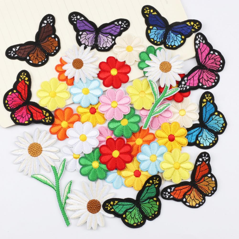 1 Set Sew Applique Exquisite Wide Application Polyester Fine Texture Butterfly Embroidered Appliques Home Decoration Lovely