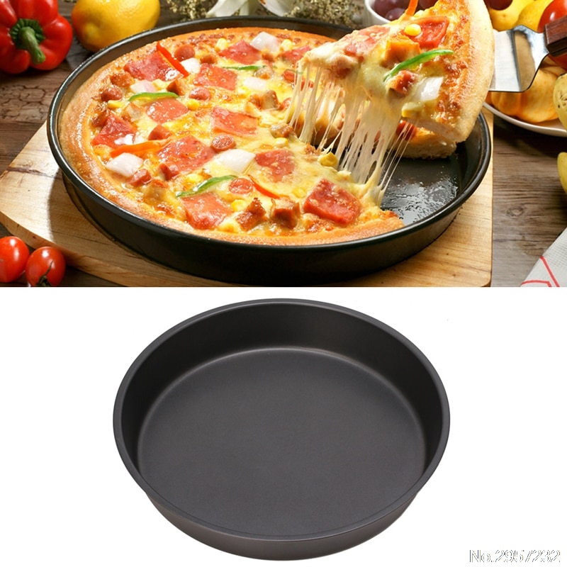 Pizza Pot Koekenpan Bakpan Nuttig Ronde Diepe Schotel Pizza Non-stick Pie Lade Bakken Keuken Tool 22/24Cm Carbon Staal