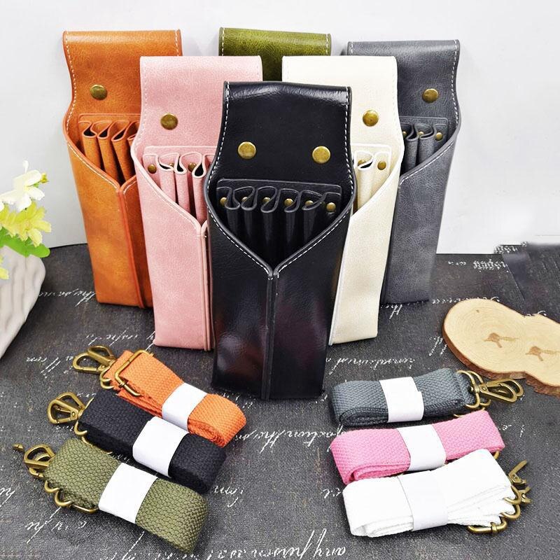 Heiße Verkäufe Friseur Taille Taschen Berufs Scissor Taschen Faux Leder Barber Scissor Lagerung Tasche Haar Schere Kamm Taschen