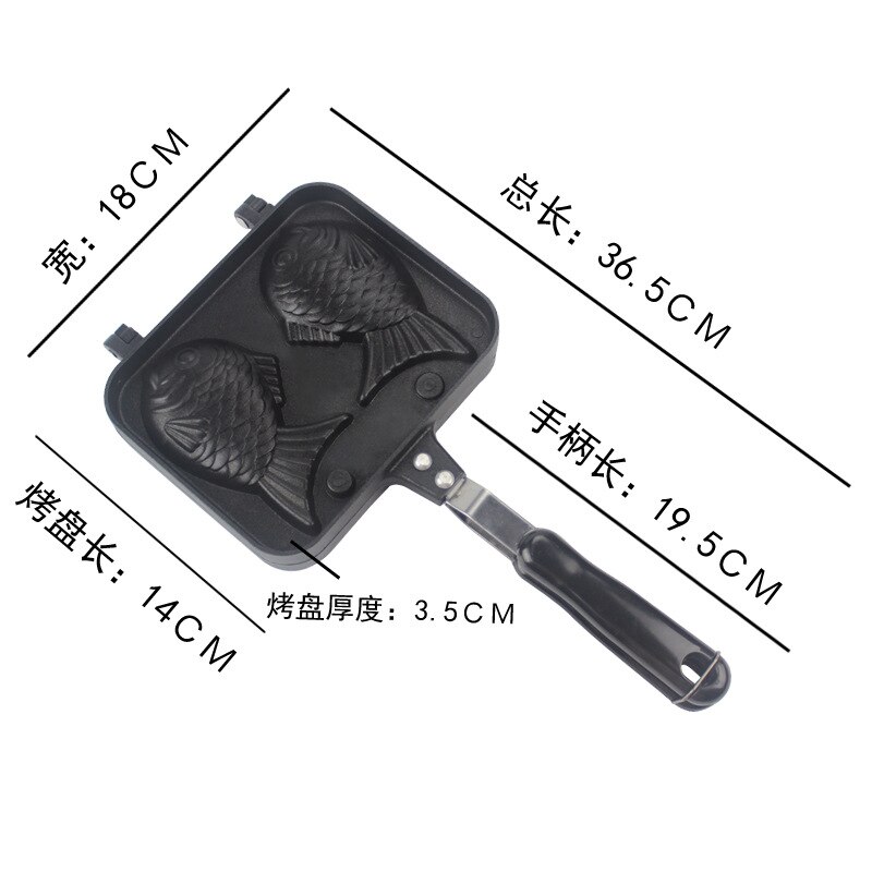 Gaufrier japonais en forme de poisson, ustensile de cuisson, Double poêle à crêpes, en acier inoxydable, outils de pâtisserie maison