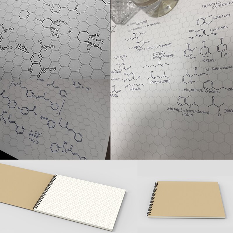 Hexagonal Graph Rule Paper Notebook for Organic and Bio Chemistry: Graph Notebooke Lab Book Graph and Lined Spiral Notebook