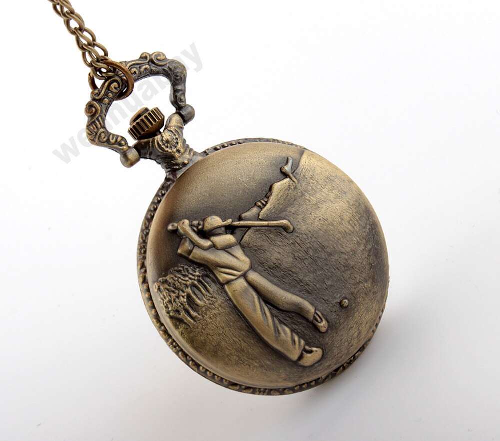 Antik kvarts fickur steampunk vintage kedja golf julglas medaljonger reloj de bolsillo