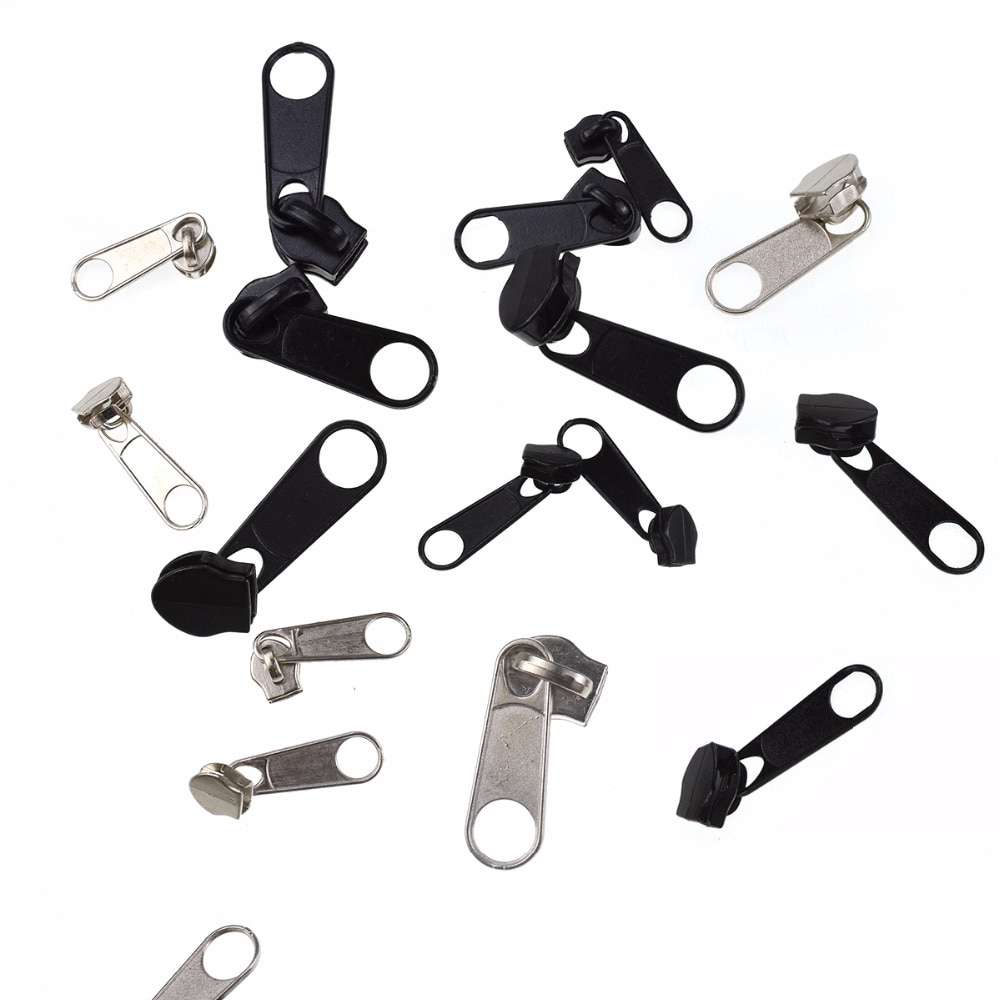 5pcs #3 #5 #8 #10 Fix Zipper DIY Zip Slider Repair Kit For Zip Fastenings Sewing Tailor Tools Clothing Accessories