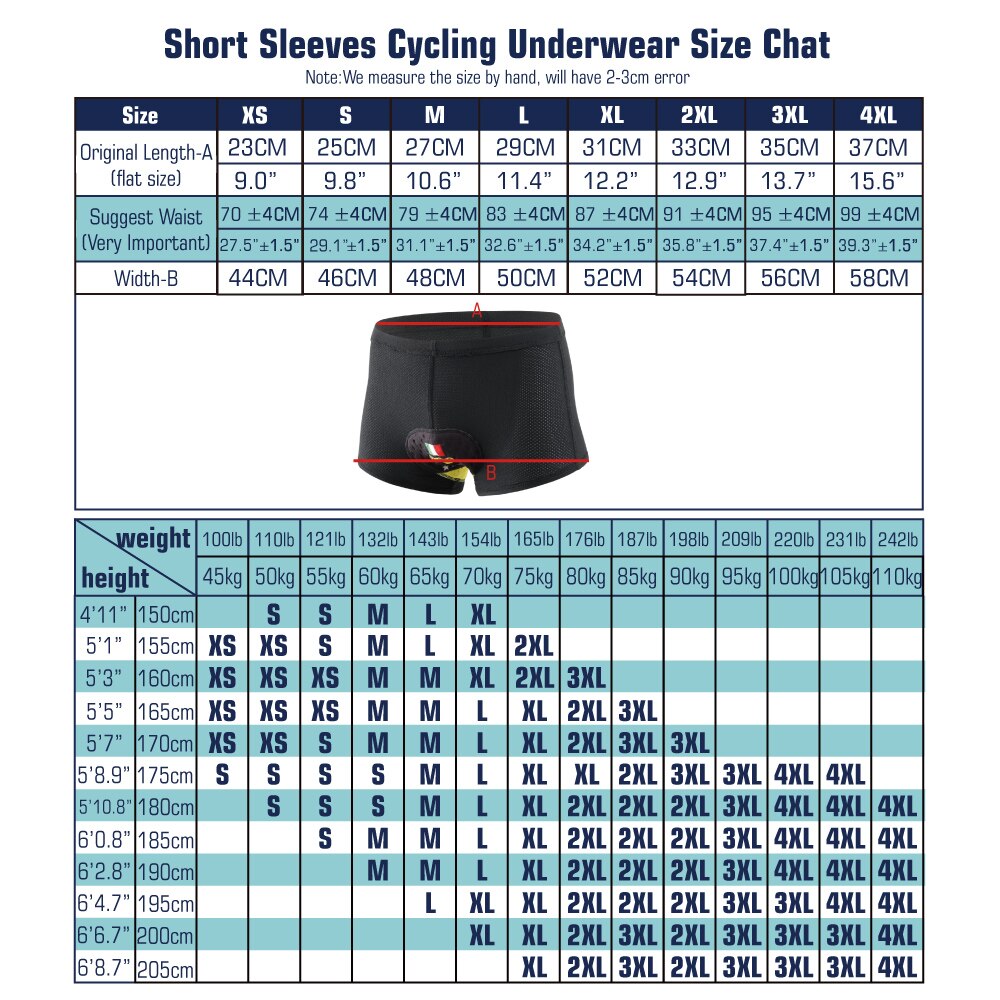 KEMALOCE 2021 5D Gel Pad pantaloncini da ciclismo intimo da ciclismo Pro mutande da ciclismo antiurto pantaloncini da bicicletta intimo da bici nero