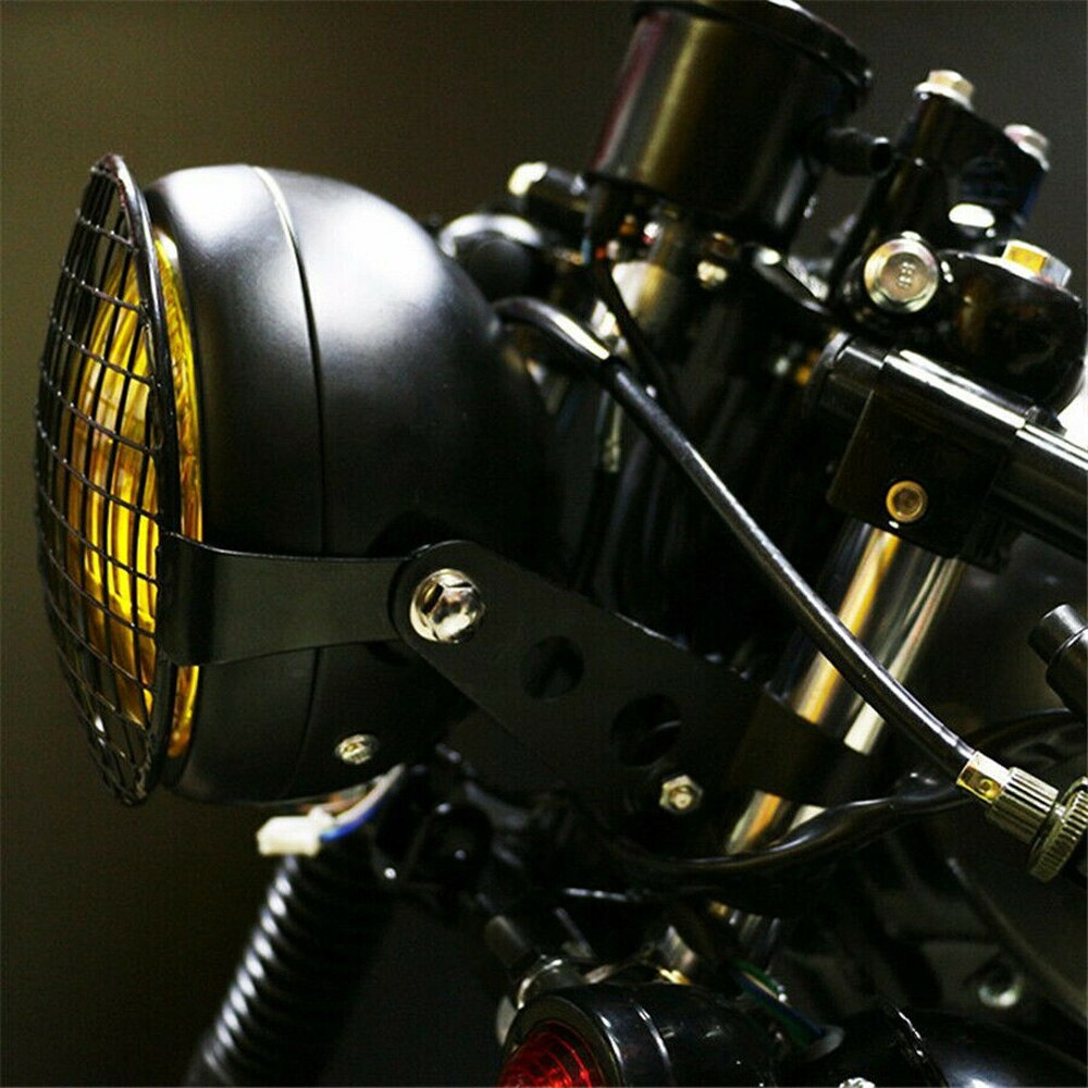 Square Headlight cover Metal Black Universal Practical 160mm Motorcycle