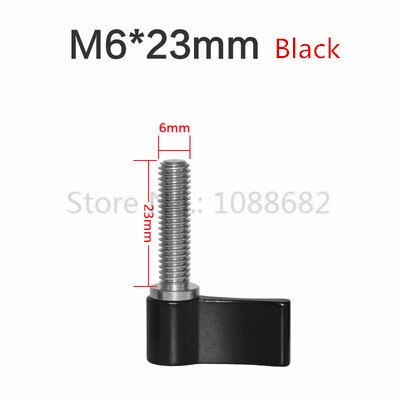 Jadkinsta Locking Screw Adapter 17mm 23mm Length M6 M5 Thread Clamping Screw Holder L Shape Wrench Spanner Camera Accessories: M6 23mm black