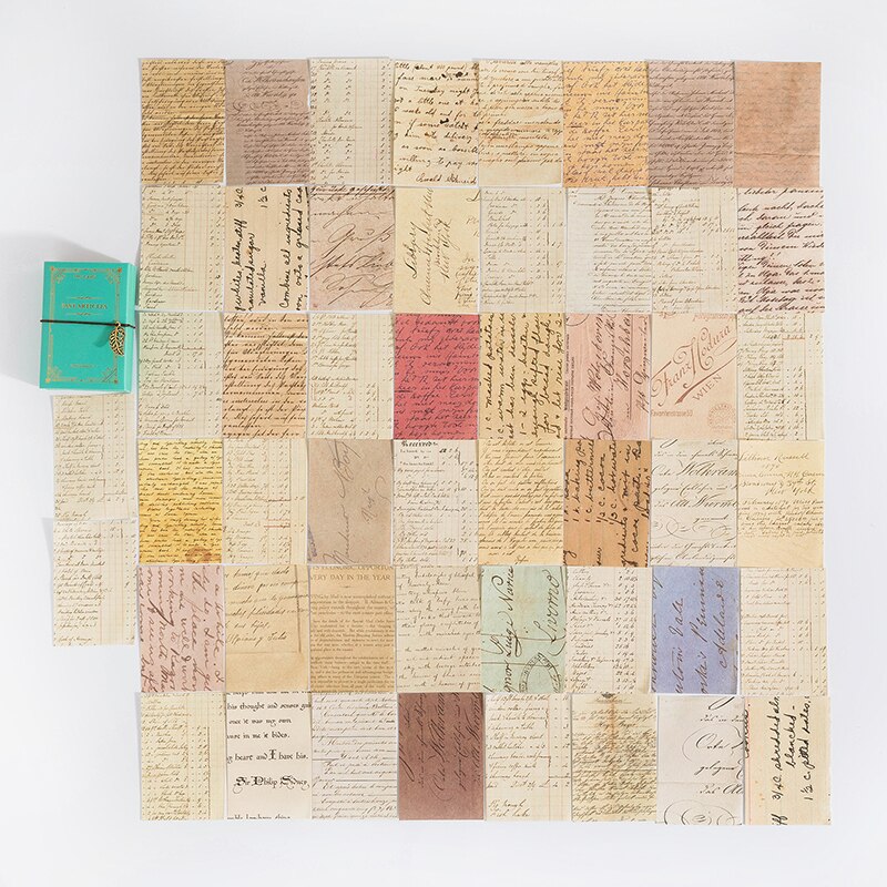100 hojas de obra maestra de escritor, pequeño libro de recortes, material de decoración diy vintage, marcador de Arte de papel artesanal, papel de origami: 2