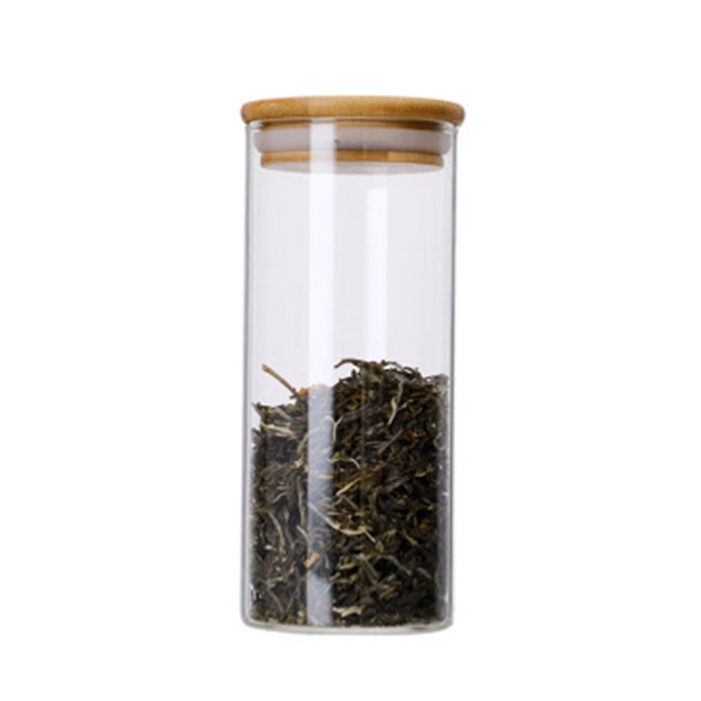 Frascos de vidro transparente selo frascos de grãos garrafas de armazenamento frasco de especiarias cozinha latas de armazenamento organização café conter tanque: 820ml