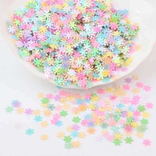 3-10mm Macaron Mix Pailletten Pailetten Sneeuwvlok Shell Muziek Vorm Sequin Paillette Voor Craft DIY Naaien Bruiloft Accessoires 20g: 5mm Sonwflk MC MX