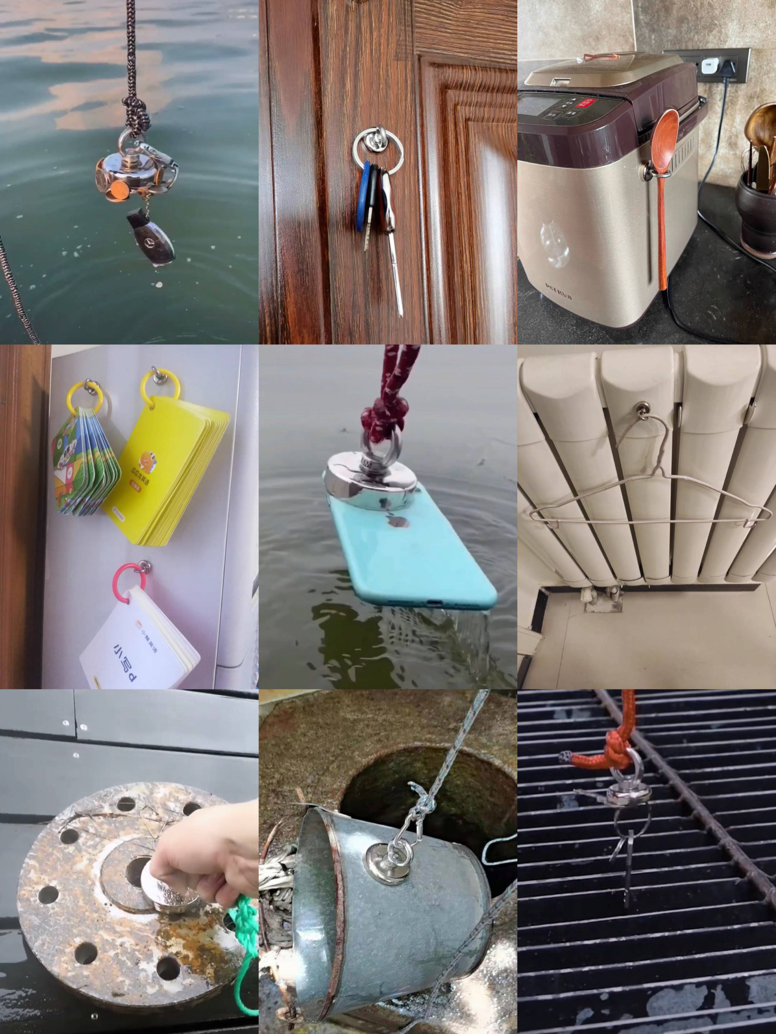 Super stærk neodym magnet bjærgningsmagnet dybhavsfiskemagneter holder trækker monteringspotte med ring øjebolt