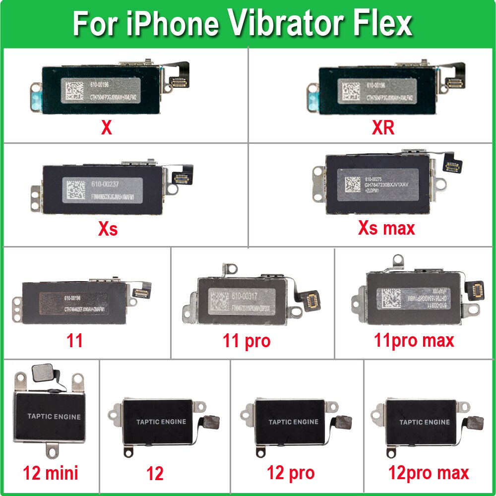 Tested Well Vibrator Vibration Flex Cable For iPhone 7 8 Plus X XR XS 11 12 Pro Max Mini Motor Replacement Mobile Phone Parts