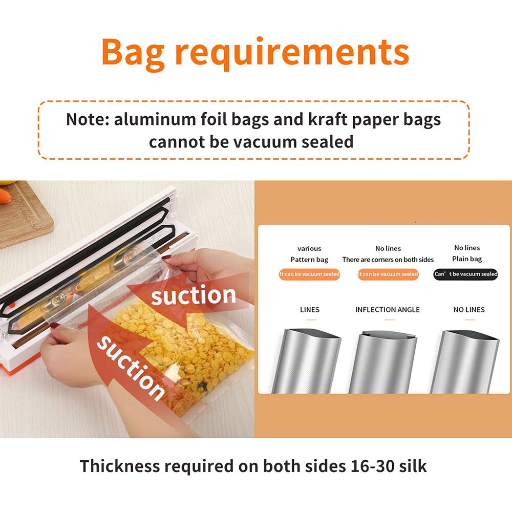 Kitchen Machine Film Sealer Vacuum Packer For Dry Pumping Most Popular Products Preservation Food Lock Fresh Film Vacuum Sealer