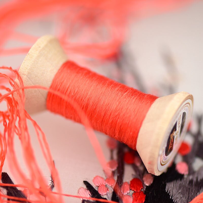 Red thread /20 meters silk thread/decorative hand embroidery/mini spool/embroidery line: 5