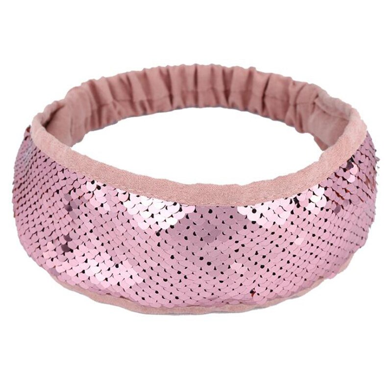 Lentejuelas sirena brillo lentejuelas deporte diademas para chicas antideslizante brillante pelo Hairband accesorios de estilo: 08