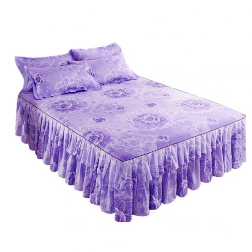 Mode Nordic Romantische Bloem Patroon Polyester Verstoorde Spreien Bed Rok Queen Bed Covers Beddengoed Vel Thuis Room Decor: Default Title