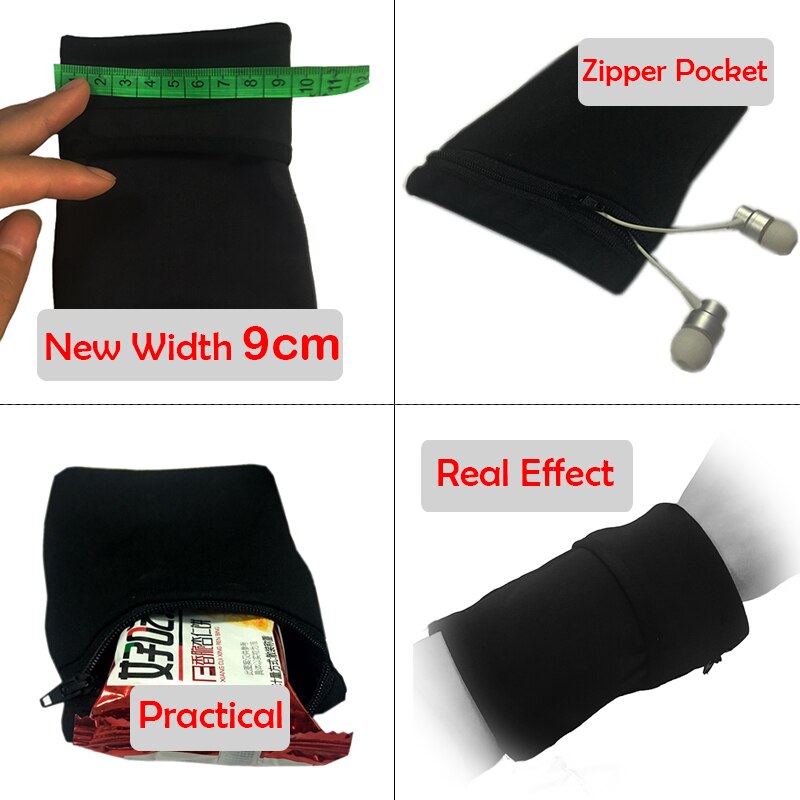 Fascia Da Braccio sportiva Corsa E Jogging Sacchetto di Ciclismo Wristband Badminton Tennis Supporto Per Polso Tasca Borsa Da Polso Per adulti DQ-di goccia