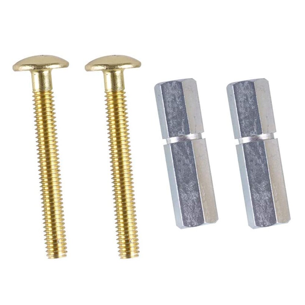 2pcs Toilet Tank To Bowl Bolt Kit For Fastening Universal Solid Brass Repair Bathroom Easy Install Hardware Heavy Duty Home