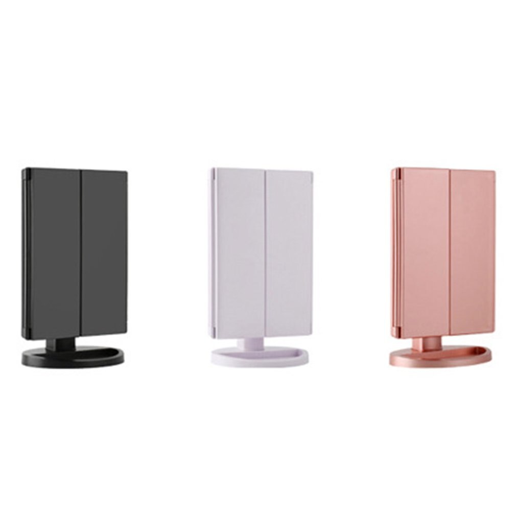 Makeup Mirror LED Touch Screen 22 Light Table Desktop Makeup 2X/3 XMagnifying Mirrors Vanity 3 Folding Adjustable Mirror