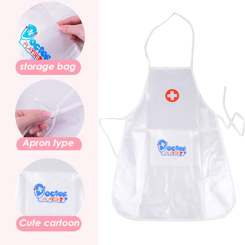 Children's Role Play Costume Doctor's Overall White Gown Nurse Uniform Nurse Uniforms Role Play Halloween Party Wear Fancy