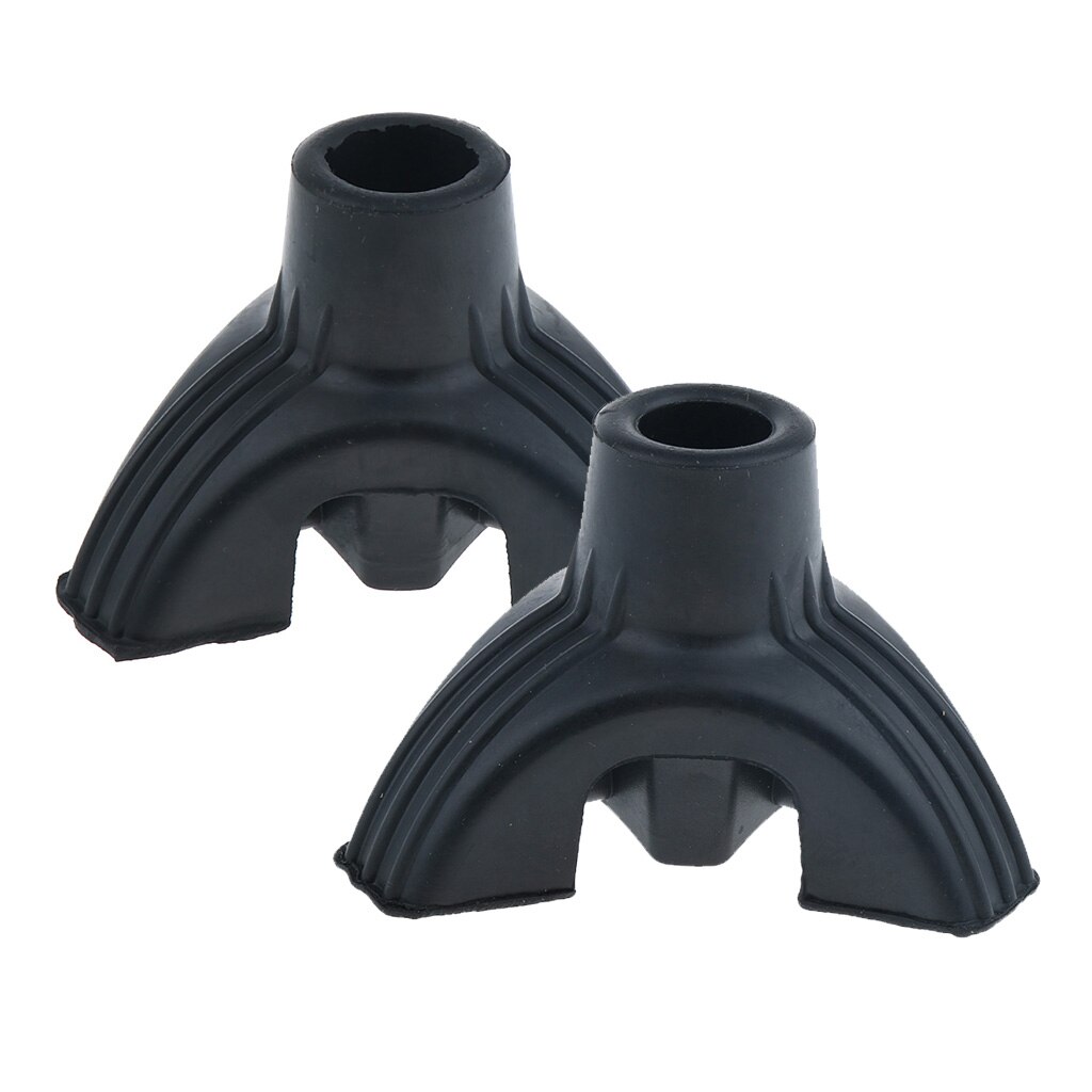2 uds, negro trípode antideslizante goma Punta de repuesto para bastón caminar antideslizante palillo muletas 5/8 pulgadas 3/4 pulgadas