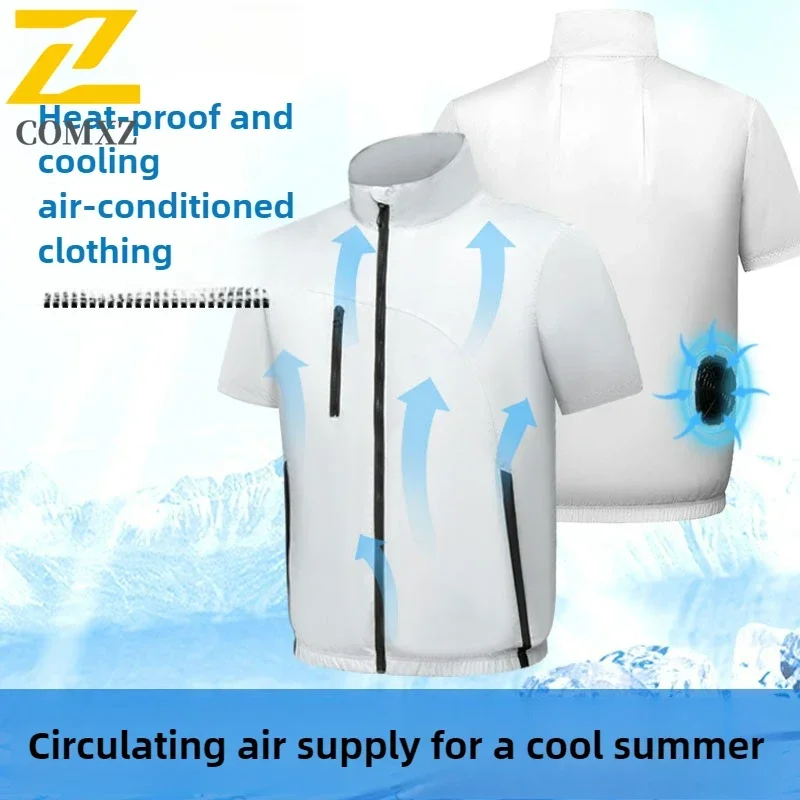 Summer Cooling Fan Vest For Men Usb Lightweight Air Conditioned Hiking Work Clothes For High Temperature Fishing Activities Coat