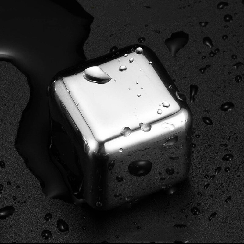 jedzenie stopień 304 kostki lodu ze stali nierdzewnej wielokrotnego użytku kamienie chłodzące robić whisky wino szybkie chłodzenie zimny dłuższy zestaw narzędzi robić picia