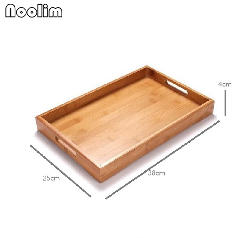 1PC Eco-Friendly Bamboo Tea Tray Chinese Style Snack Kungfu Tea Board Storage Container Home Hotel Use: D 38x25x4cm