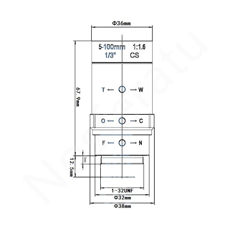 CCTV Camera 5-100mm Lens 2.0 MegaPixel 1/3" HD CS Mount Manual Focus and Zoom Lens For CCTV Camera