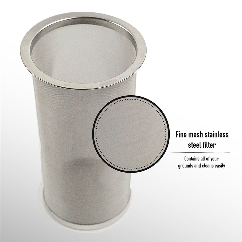 Realand Premium Rvs Mason Jar Koude Brouwsel Koffiezetapparaat en Iced Thee-ei Losse Blad Thee Mesh Filter Zeef