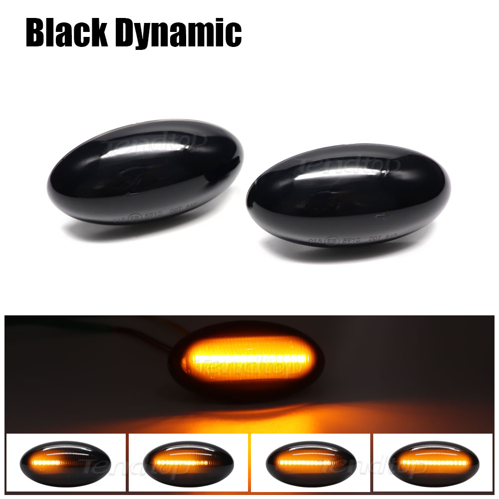 LED Flashing Side Marker Light Dynamic Turn Signal Lamp Car Tuning Indicator For Peugeot 307 206 407 107 607 1007 C1 C2 C3 C5 C6: Blue