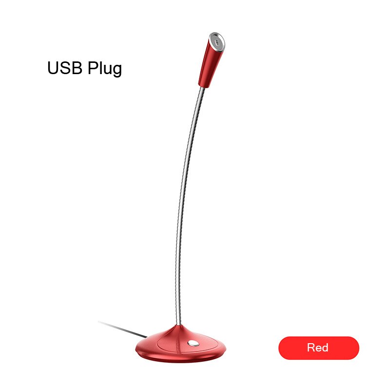 360° Recording Condenser Microphone USB 3.5 AUX HD Noise Reduction Noise Removal Omnidirectional Calling Conference Microphone: Red-USB