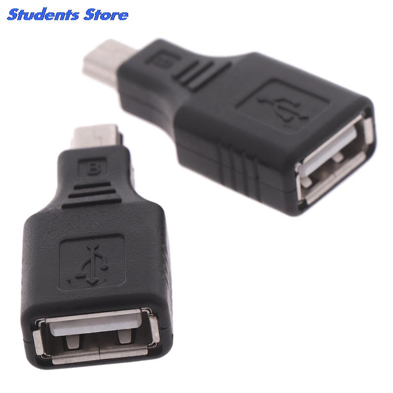 Mini USB Męski na USB Żeński Konwerter Adapter OTG - Transfer Danych Synchronizacja do Samochodu AUX MP3 MP4 Tablety Telefony U-Disk