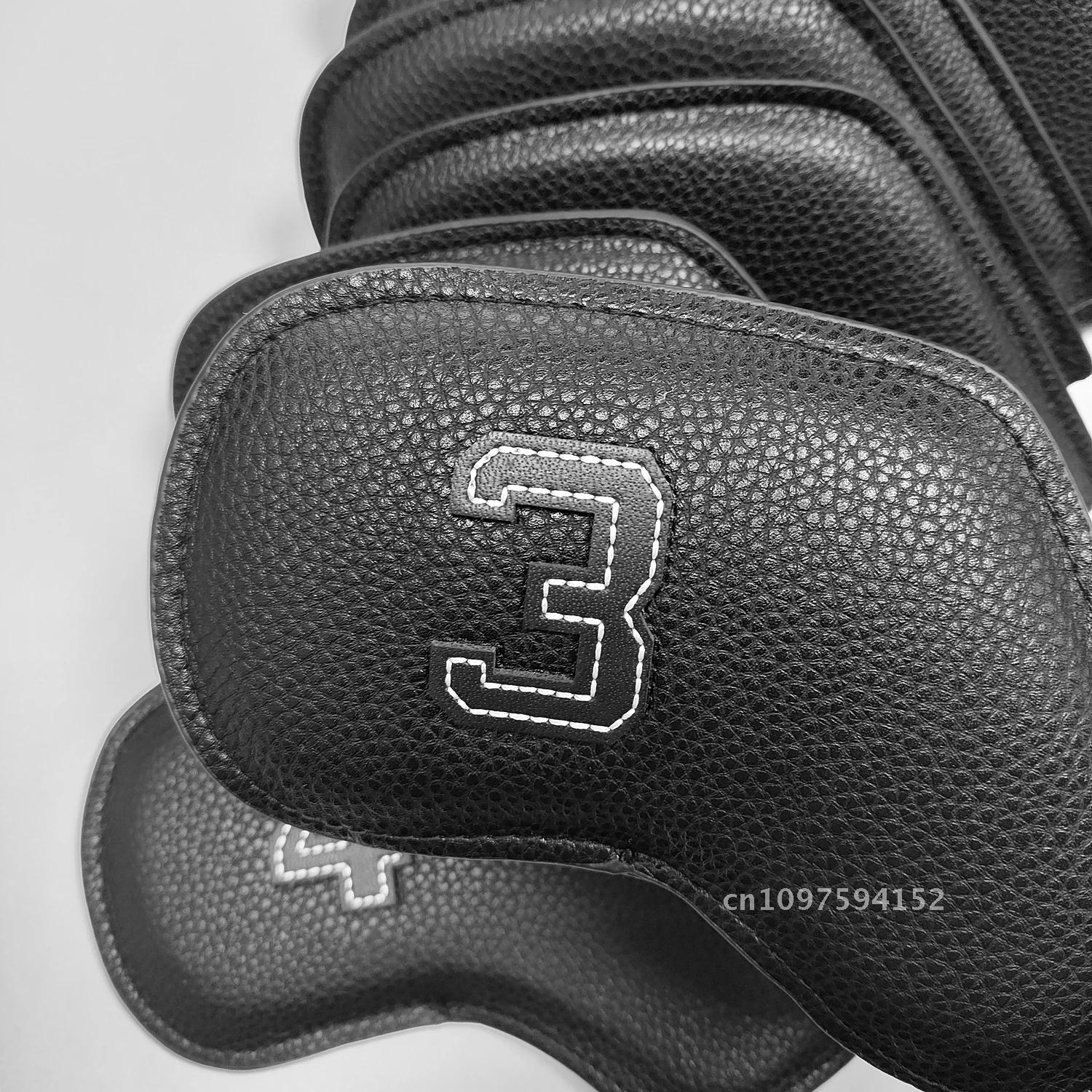 10 unids/set cubierta de cabeza de hierro de Golf 3-9,P,S,A, cubierta de número entrenamiento bordado Club Golf accesorios de equipo deportivo