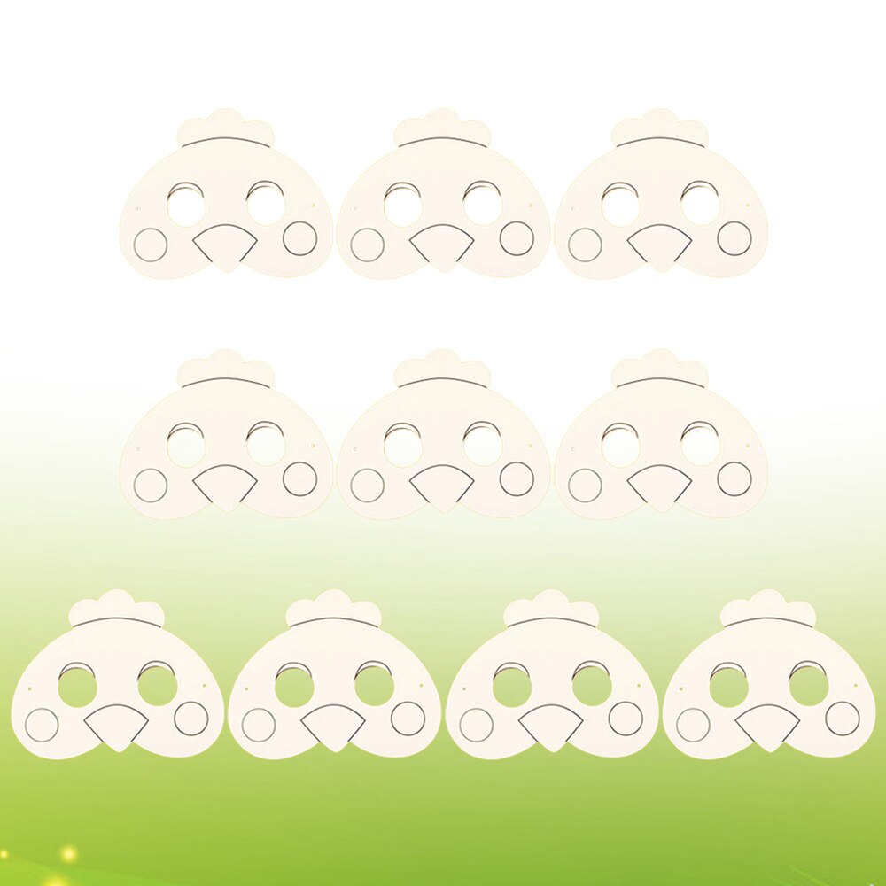 1 Set of DIY Painting Board Kids Coloring Dawing Board Blank Board DIY Graffiti Material (10pcs Blank Mask): White