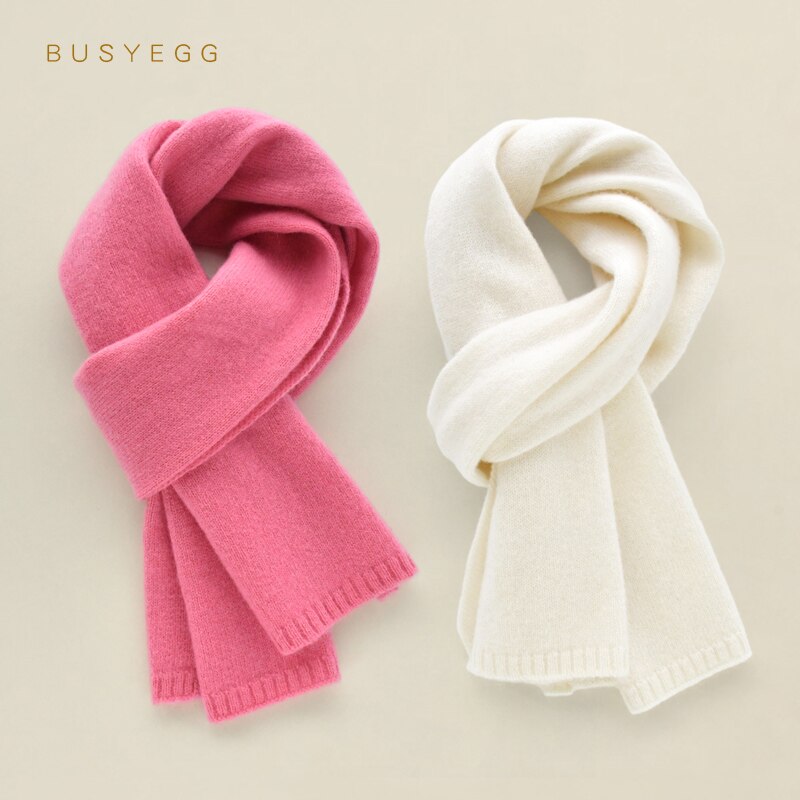 Roze Wol Sjaal Kids Luxe Meisjes Kleine Gebreide Nek Sjaals Kind Warme Herfst Winter Sjaals Baby