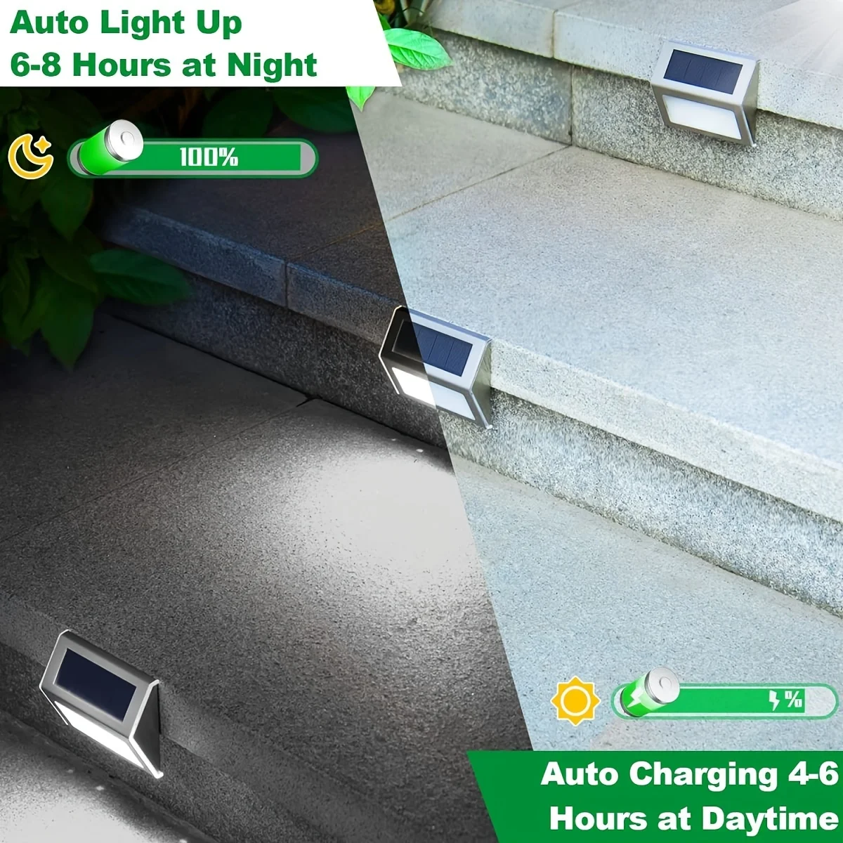 1 ~ 10 stks Solar Trapverlichting Waterdicht Yard Garden Light voor Buiten Patio Rvs Solar Lamp Outdoor Hek Decor