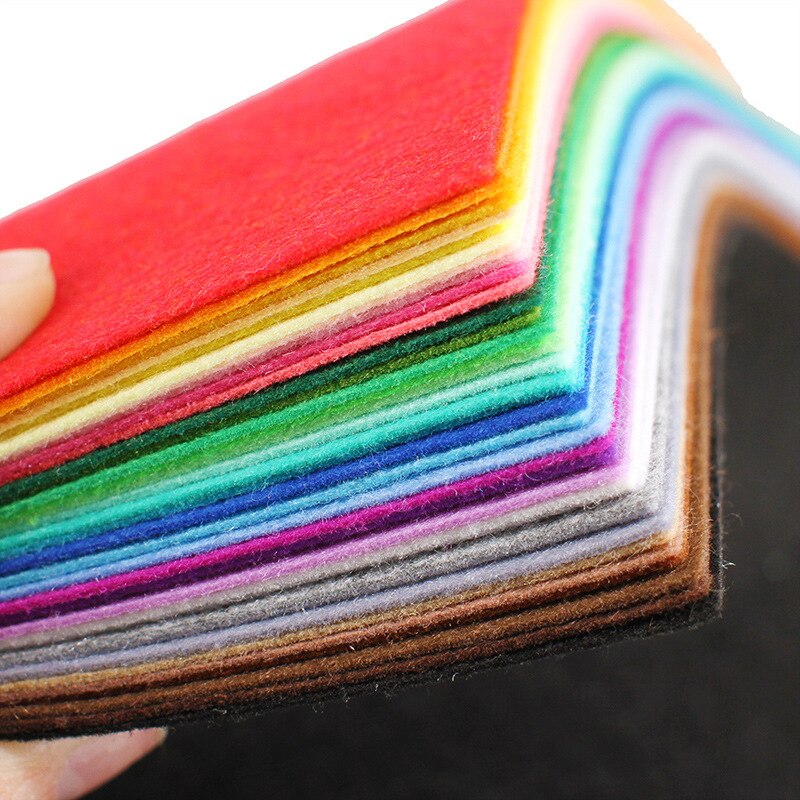 Tela de fieltro de costura no tejida para niños, paquete de tela de retales para álbum de recortes, manualidades de costura DIY, 20/40 piezas