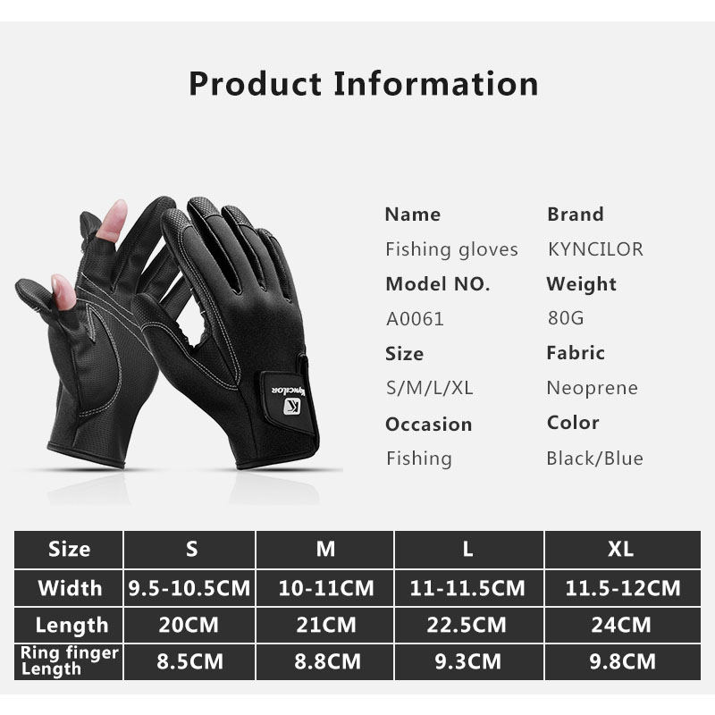 1 par de guantes de pesca para hombre y mujer, protección de pesca antideslizante, 2 dedos cortados, equipo deportivo de pesca, guantes de pesca