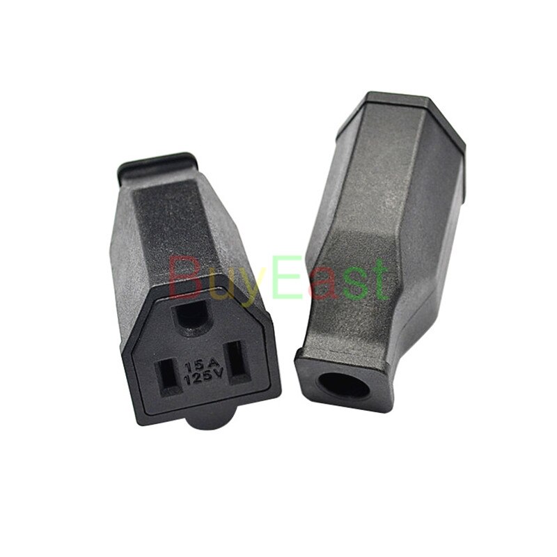 (1 PC) NEMA 5-15R Receptacle US DIY Rewireable Grounding female Power Plug 250V-15A