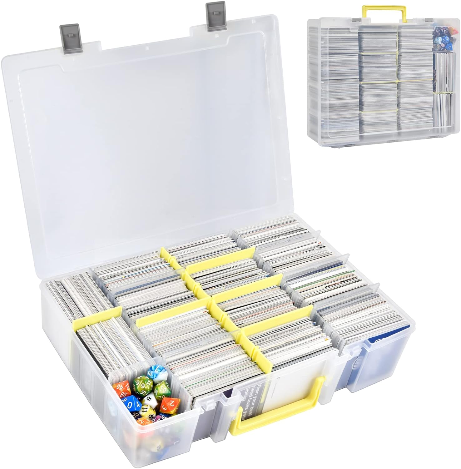Sammelkarten-Aufbewahrungsbox, 2300+ Spielkartenetui-Halter, Organizer, kompatibel mit PM TCG/für Yugioh/für CAH/für Phase 10