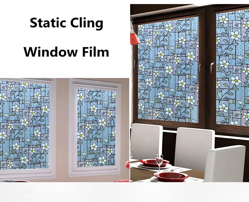 Fancy-fix Decorative Window Film Vinyl No Glue Frosted Privacy Film Static Cling 36" x 20"(92cm x 50cm)