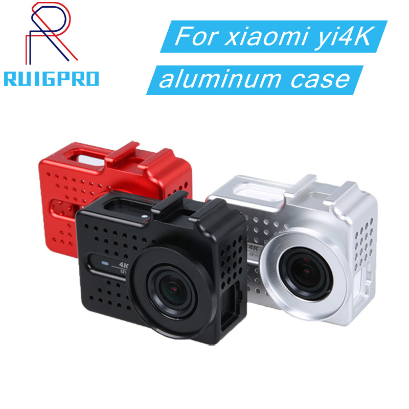 Voor xiaomi yi 4K camera accessoires Aluminium Metalen Behuizing Frame Beschermhoes + UV filter voor xiaomi yi II 4k 4K + camera