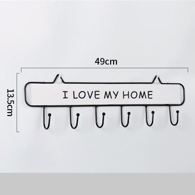 Rack Hooks 3 Size Modern Silplicity Style Wooden Wall-mounted Shelving Hook Storage Rack Home Decorative Hook Key Hook Coat Rack: WHITE6