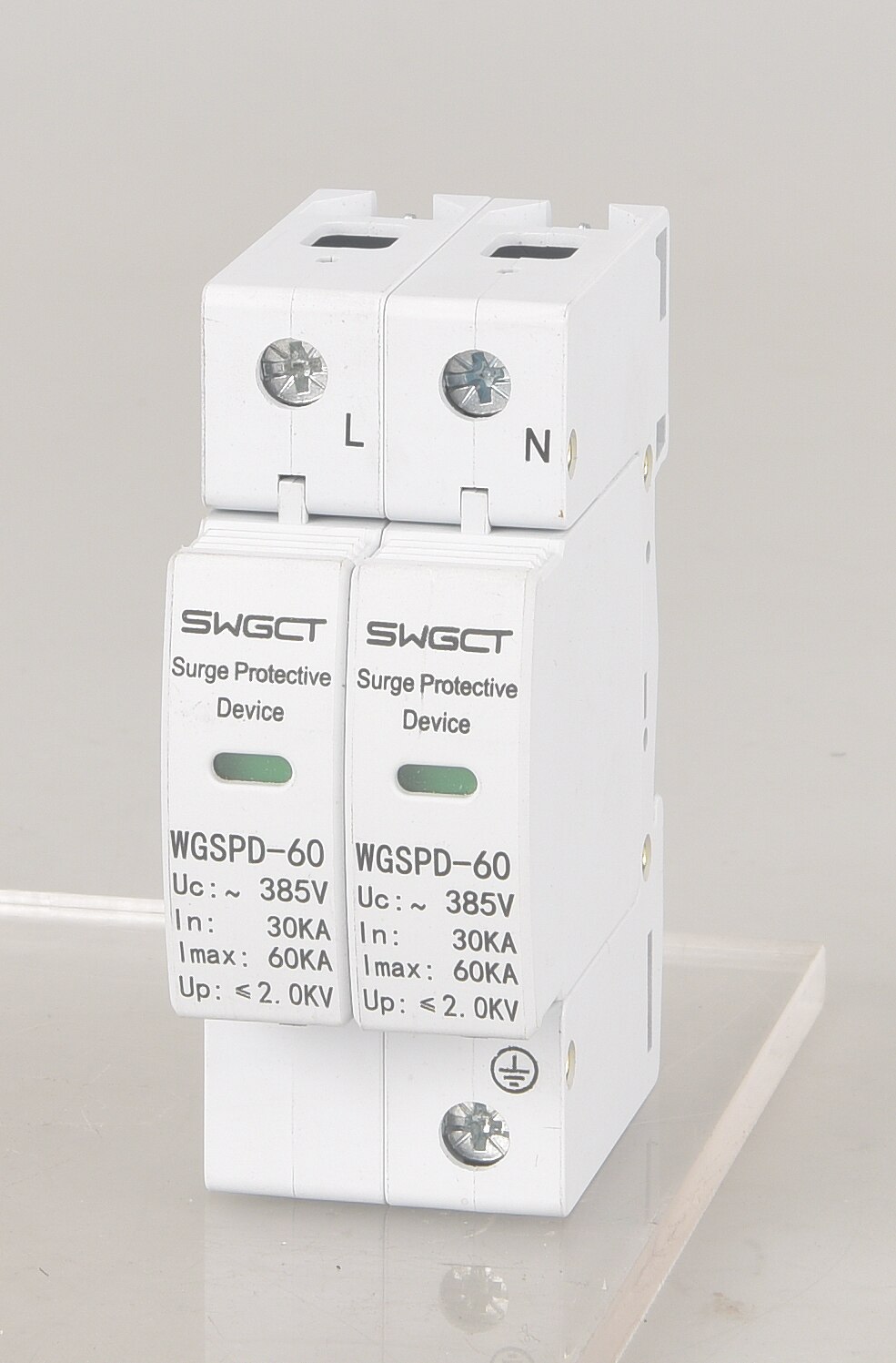 Ac Spd 1P + N 20KA ~ 80KA D ~ 385V Huis Surge Protector Beschermende Low-Voltage afleider Apparaat 380V