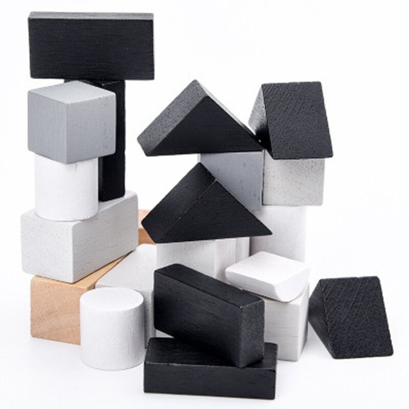 Scatola di Ferro da viaggio Per Bambini Prima Educazione Giocattolo Di Puzzle Blocchi di Costruzione di Giocattoli Giroscopio Sollievo Gioco Blocchi di Legno 3C Configurare Per I Bambini