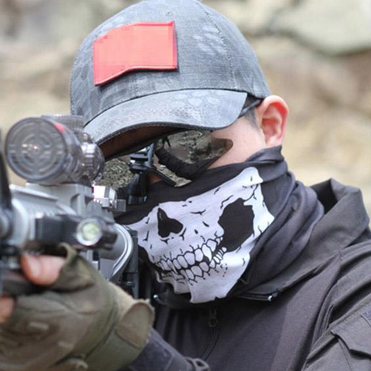 3D Skeleton Skull Seamless Balaclava Magic Scarf Face Mask Fishing Cycling Ski Outdoor Headband Tube Scarf Men Neck Scarves