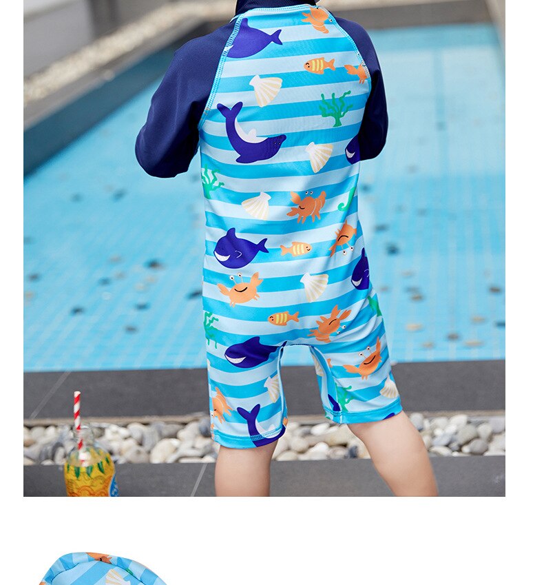 Swimable Baby Boy Muta Bambini Costumi Da Bagno Per I Ragazzi di Nuoto Surf Costume Da Bagno Per Bambini Ragazzo Beahwear di Modo Del Pagliaccetto + Cap Costumi Da Bagno