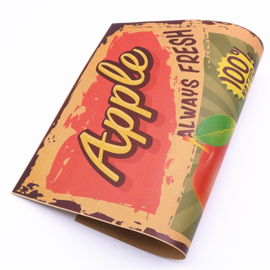 Hedelmä ruoka piirustus vintage voimapaperi juliste baari kahvila seinätarra taidemaalaus retrotaide maaliprintti kuva 45.5 x 31.5cm