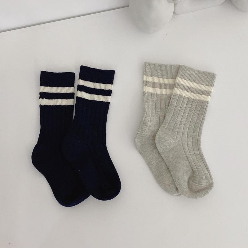 2 pares/lote meias de bebê listrado conforto algodão crianças meias crianças meninos meninas meias para 1-6 anos roupas de bebê acessórios