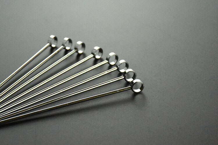 10pc Stainless steel Martini picks bbq skewers 11cm metal cocktail drink stirrer muddler party bar supplies barbecue grill tools: ring